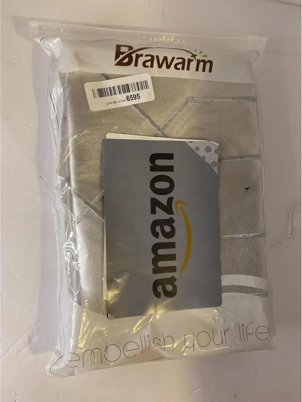 BRAWARM Faux Leather Pillow Covers 22 X 22 Inches, Silver Leather Pillow Covers